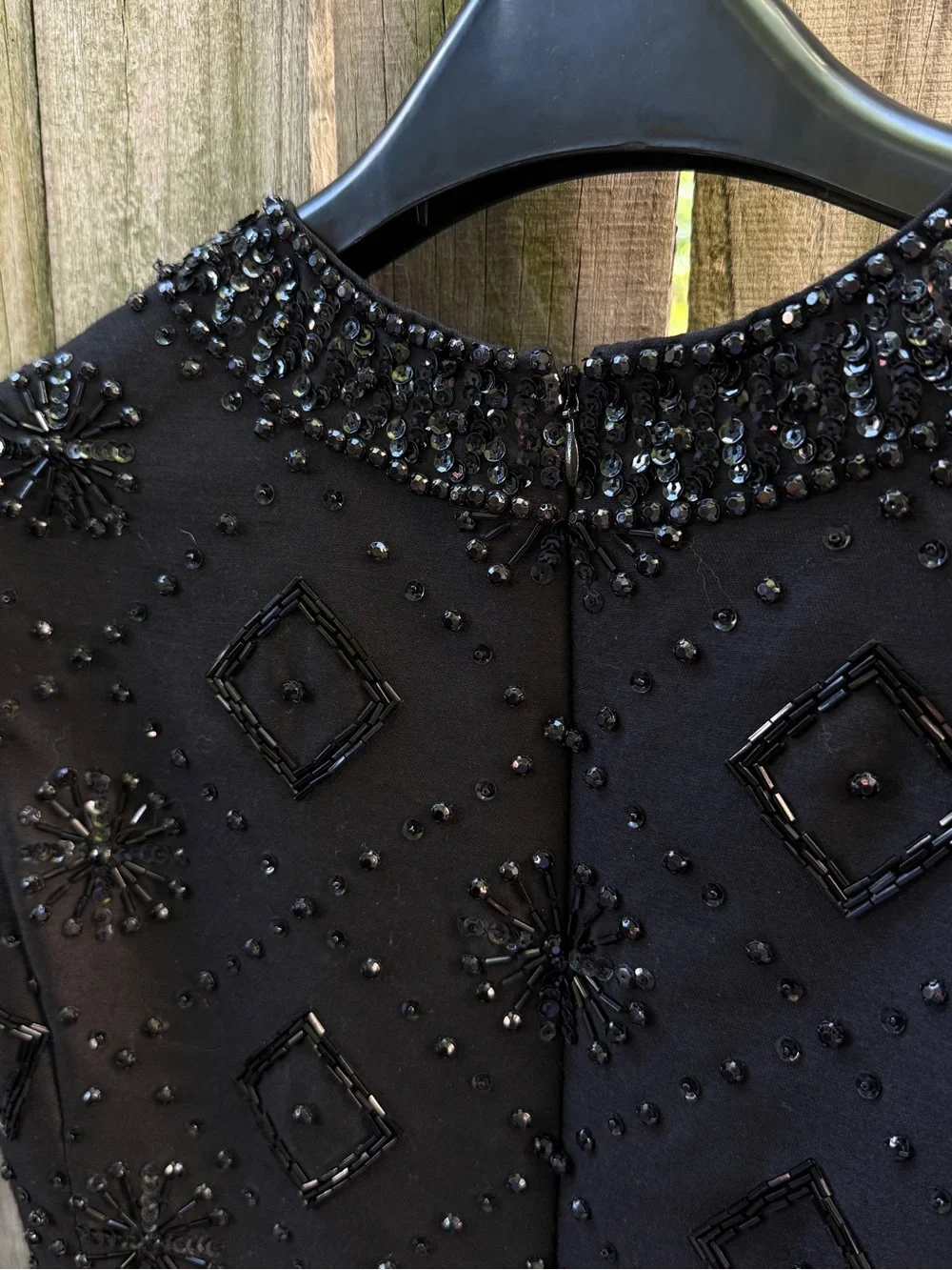 Tory Burch Black Beaded Sleeveless Dress